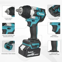 Clé à chocs électrique sans balais Makita DTW700 2026, couple élevé, perceuse-visseuse sans fil 18V, outils électriques rechargeables, clé dynamométrique 3