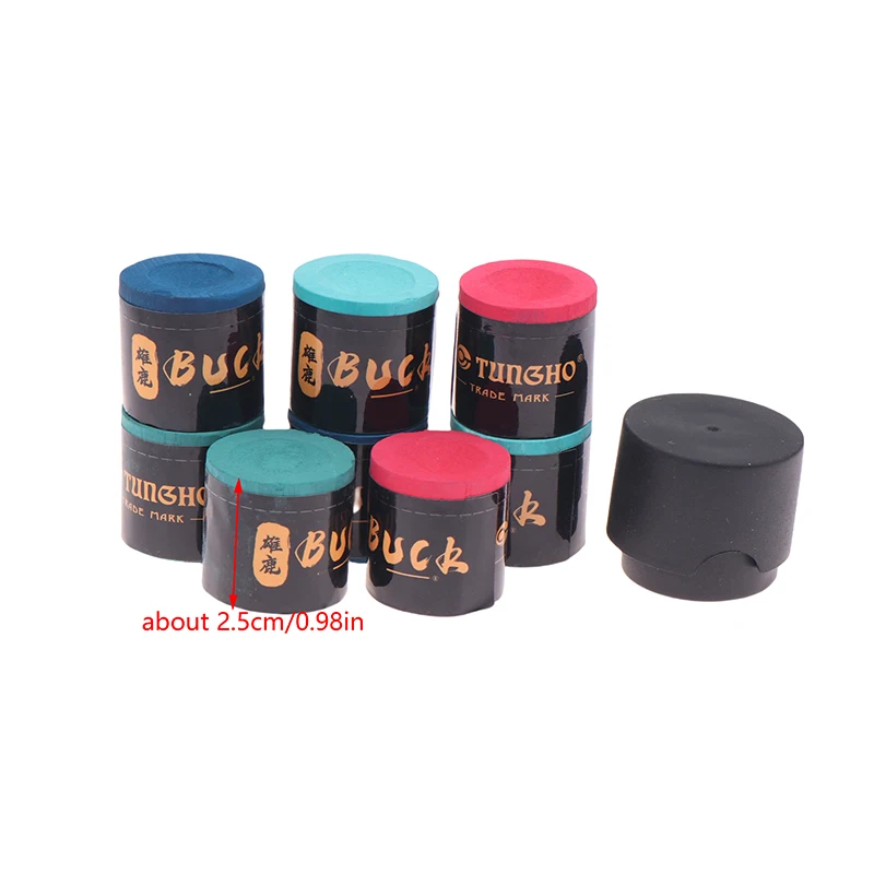 2Pcs Cylindrical Billiard Chalks Pool Cue Stick Chalks Rubbing Powder Snooker Table Billiards Supplies Antiskid Device Pool Tool