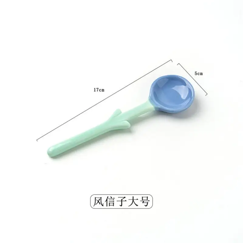 Rice Spoon Creative Beautiful Light Luxury Retro Tulip-shaped Three-dimensional Tableware Ice Cream Spoon Ceramic Coffee