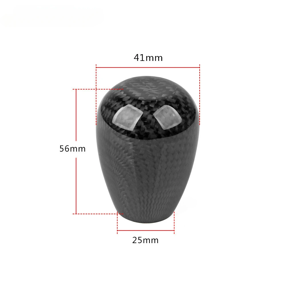 Universal Decorative Car Accessories Gear Bar Personality Real Carbon Fiber Head 5/6speed Manual Shift Knob Modified Accessories
