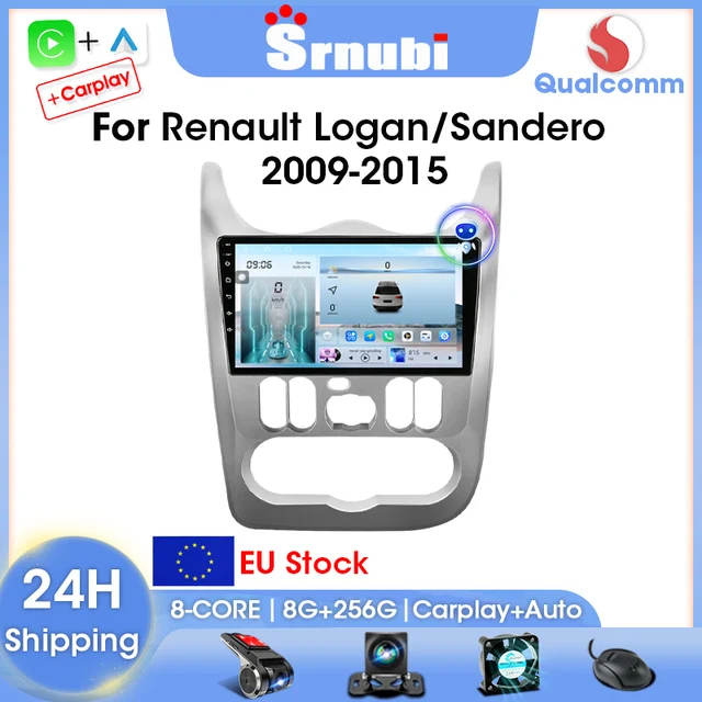 Srnubi autoradio pour Renault Logan 1 Sandero 2009-2015 pour Dacia Duster 2010-2017 lecteur vidéo multimédia Android auto stéréo FM 1