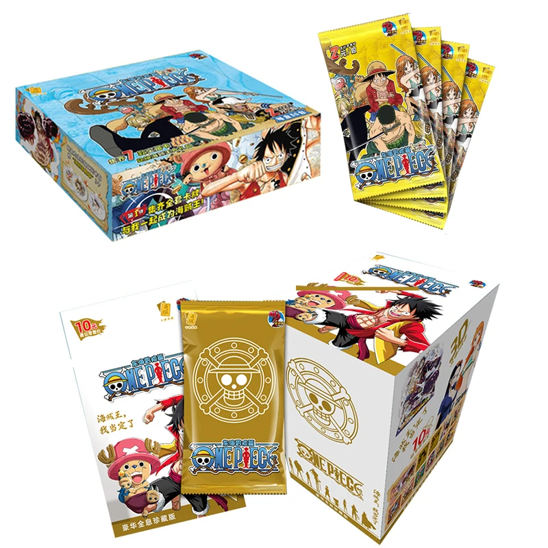 

One Piece Collection Cards Booster Box Anime Tcg Cartas Luffy Sanji Nami Hancock Playing Game Cards for Children's Birthday Gift