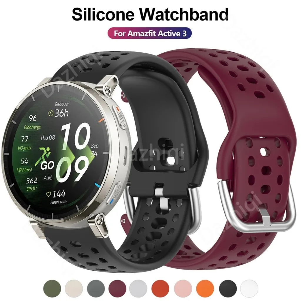 Women's Breathable Sport Silicone Watchband - Soft Replacement Strap