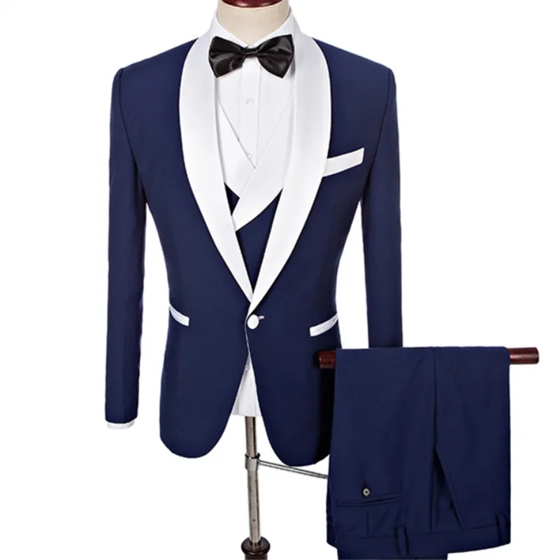 Navy-Blue-3-Pieces-Groom-Tuxedos-With-White-Lapel-Men-Suits-Groomsmen-Tuxedo-Wedding-Business-Suit