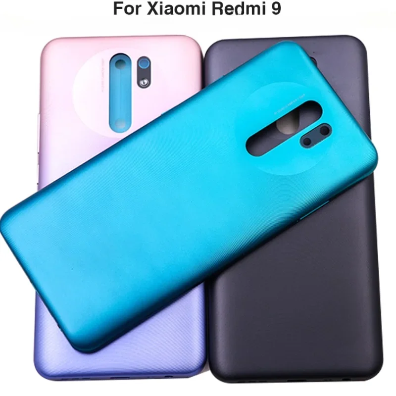 

Задняя крышка батарейного отсека для Xiaomi Redmi 9, Замена батарейного отсека для Redmi M2004J19G с боковым ключом