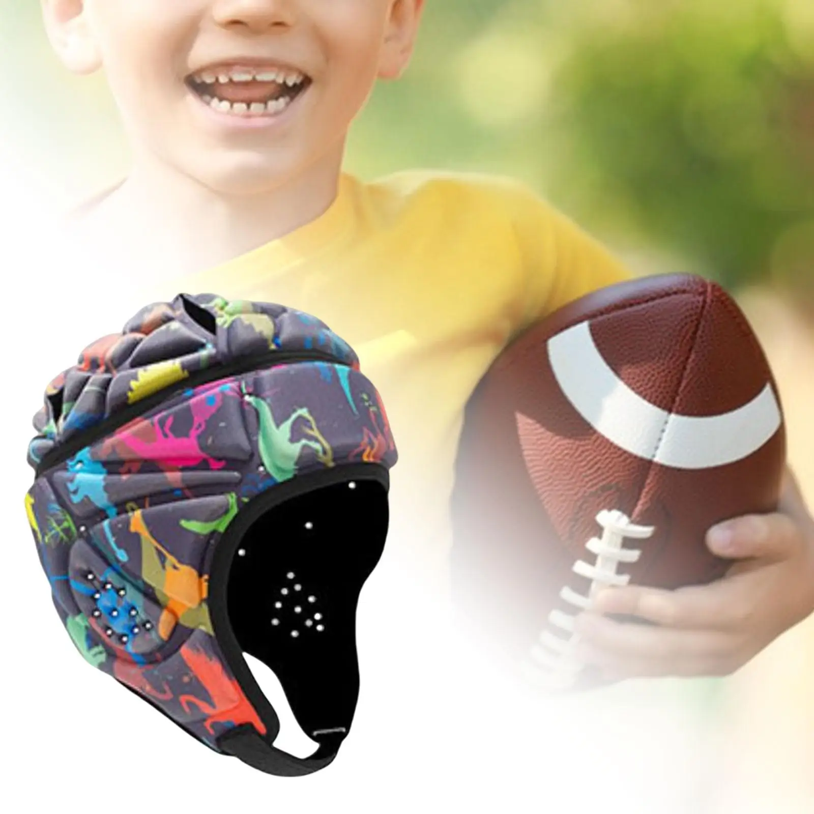 Football Hat Sponge Goalkeeper Rugby Headgear for Roller Skating Soccer Head Protector