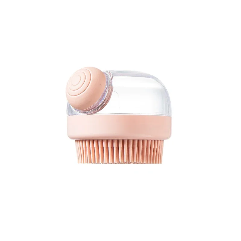 Pet Bath Brush with Soap Dispenser for Dogs And Cats Press Rub Massage Comb Short Long-Haired Dog Cat Bath Brush