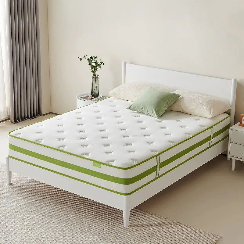 

12 Inch Queen Mattress, Hybrid Mattress in a Box, Gel Memory Foam and Pocket Springs for Cooling Sleep & Pressure Relief,