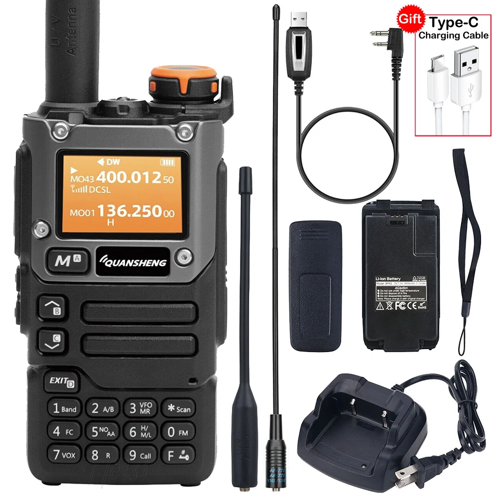 Quansheng UV K5 (8) Walkie Talkie Am Fm Two Way Radio Commutator Station Ham Wireless Set Long Range Receiver Quansheng UV-K6