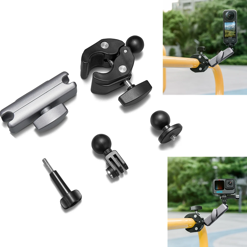 

Для GoPro 12 11 10 9 держатель камеры для мотоцикла велосипеда крепление на руль кронштейн для велосипеда для YI 4K DJI insta360 экшн-камеры