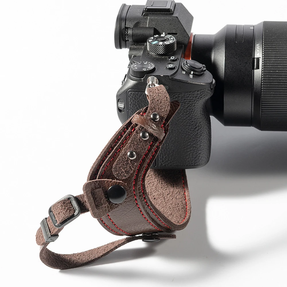 DSLR 손목 밴드 낙하 방지 미러리스 카메라 벨트, 극세사 가죽 미러리스 카메라 그립 스트랩, A7R3, 니콘 D800 용