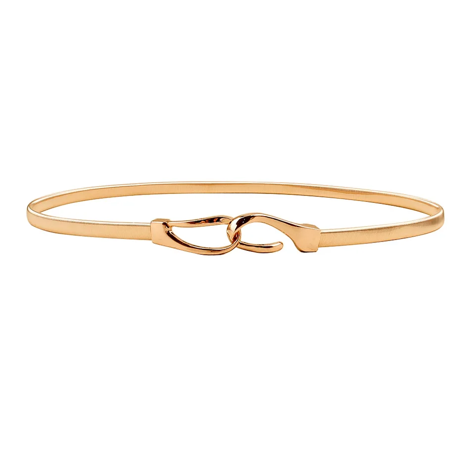 Cintura sottile GG Marmont in pelle argento | ® Italia