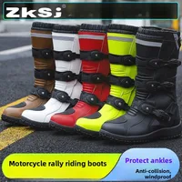 Motorcycle Boots Motorcycle Riding Shoes All Season Breathable Anti-fall Rider Gear Road Racing Shoes Parkour Shoes SZ 35-46 1