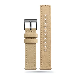 Army Green Nylon Canvas Watch Strap, 18mm/20mm/22mm for 20mm (Khaki black buckle)