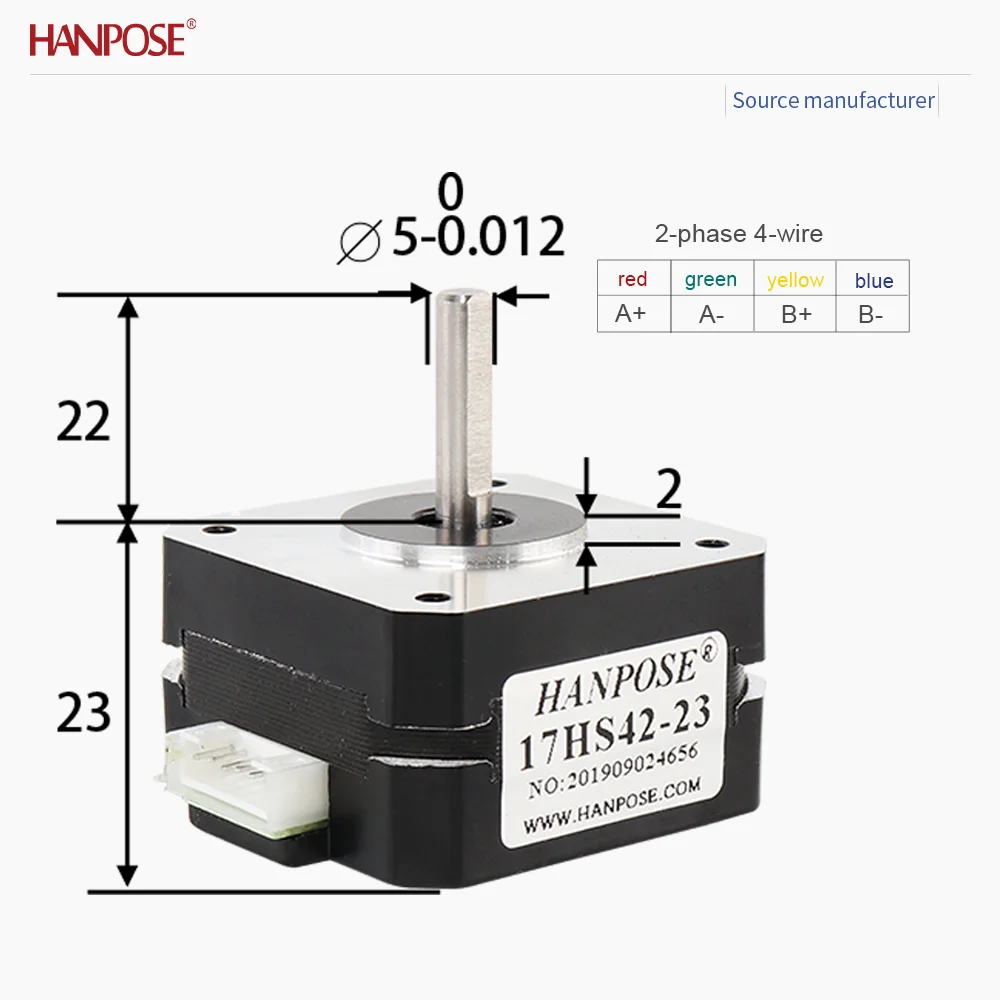 NEMA17 17HS4223 스테퍼 모터 3.4V 0.8A 2상 4선 3D 프린팅 액세서리 모터 제조업체 직접 판매 NEMA17