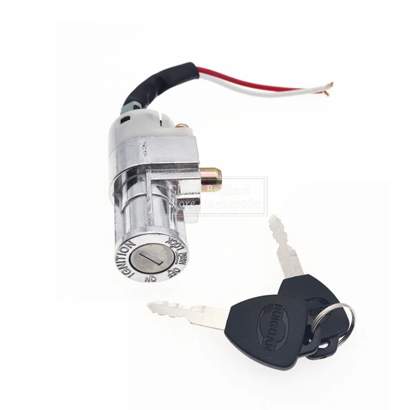 Battery Chager Mini Lock 2 Keys Universal Motorcycle Performance For Motorcycle Electric Bike Scooter E-bike