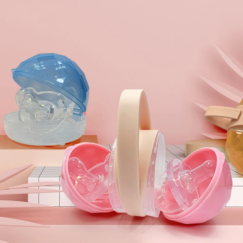Pp Plastic Soother Container Holder Box Pp Plastic Travel Storage Case Holder Nipple Storage