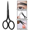 1Pc Mini Stainless Steel Nose Hair Small Scissors Eyelash Facial Hair Straight Round Tip For Eyebrows Nail Beard Manicure Makeup 4