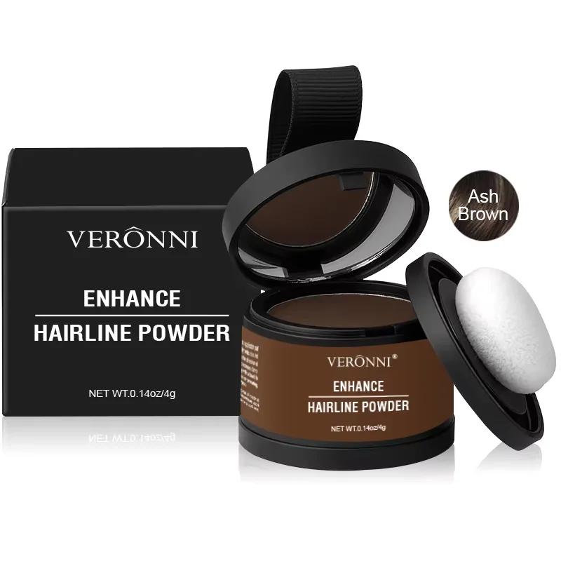 Black Hairline Concealer Powder - Instant Color & Waterproof Coverage for Natural-Looking Roots