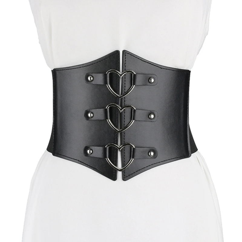 

Corset PU Leather Cummerbunds Strap Belts for Women Banquet Elastic Tight High Waist Slimming Body Shaping Girdle Belt