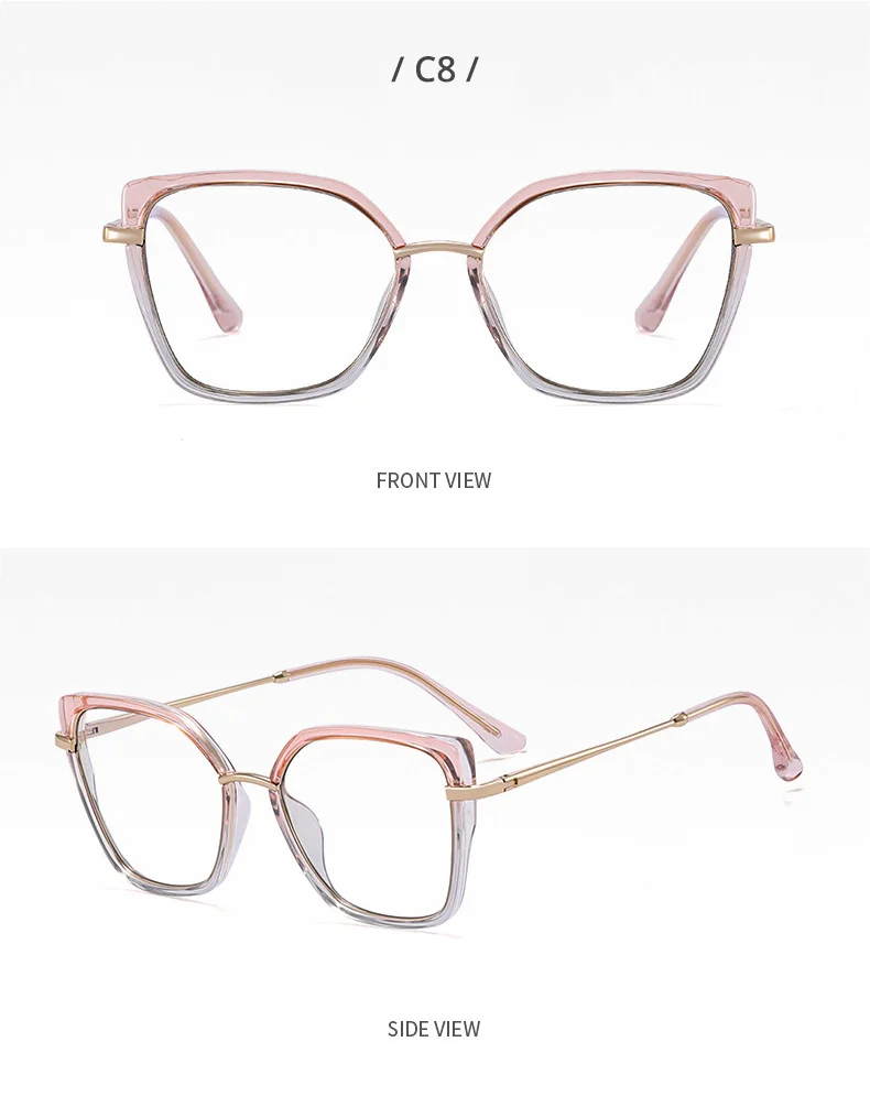 Hochwertige tr90 Damen brillen rahmen Damen brillen rahmen für Frauen verschreibung pflicht ige medizinische Brille Null Computer brille – Detail 11