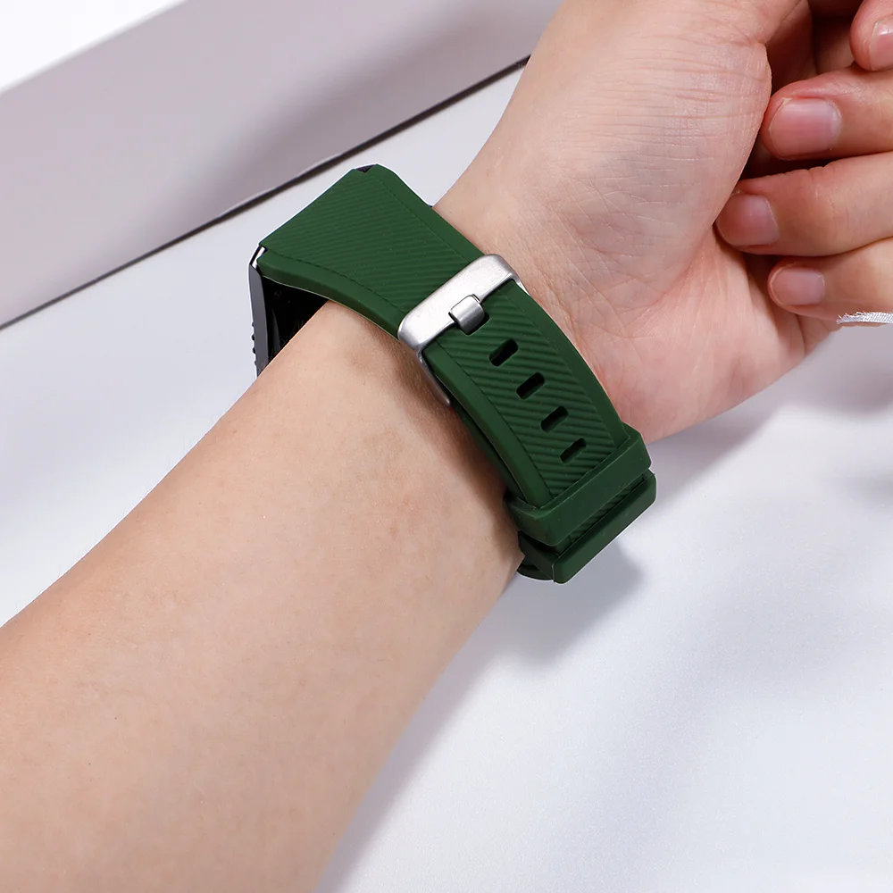 Silicone Sports Watch Band, 20mm/22mm Adjustable Strap Bracelet