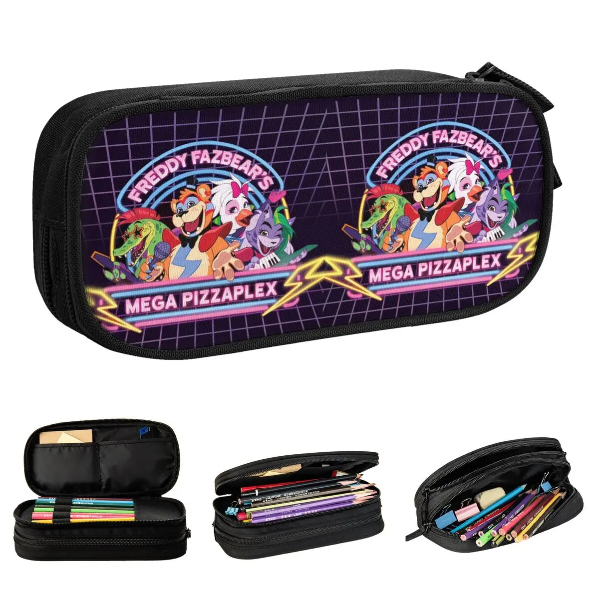 Fnaf Game Pencil Case Creative Roxanne Wolf Security Breaker Pen Bag Girl Boy Large Storage Studenti School Pencilcases Cosmetici