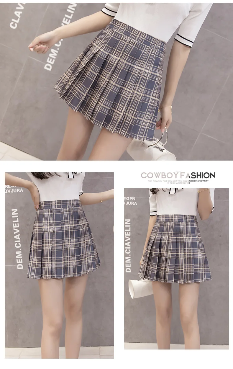 Plaid Pleated Skirt Mini Skirts Summer Winter Black Mini Skirts Women Korean Japanese Style Micro Skirt School White Skirt Y2k black tennis skirt