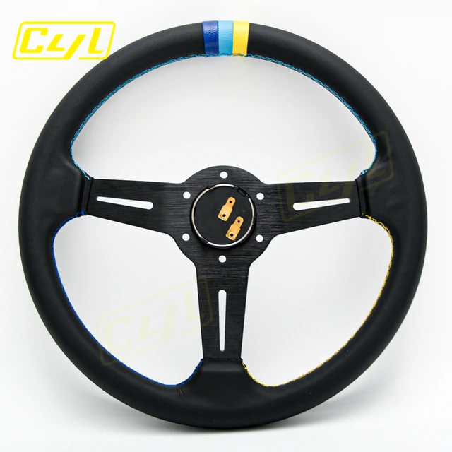 Volant en cuir pour voiture tout-terrain, volant de sport Drift