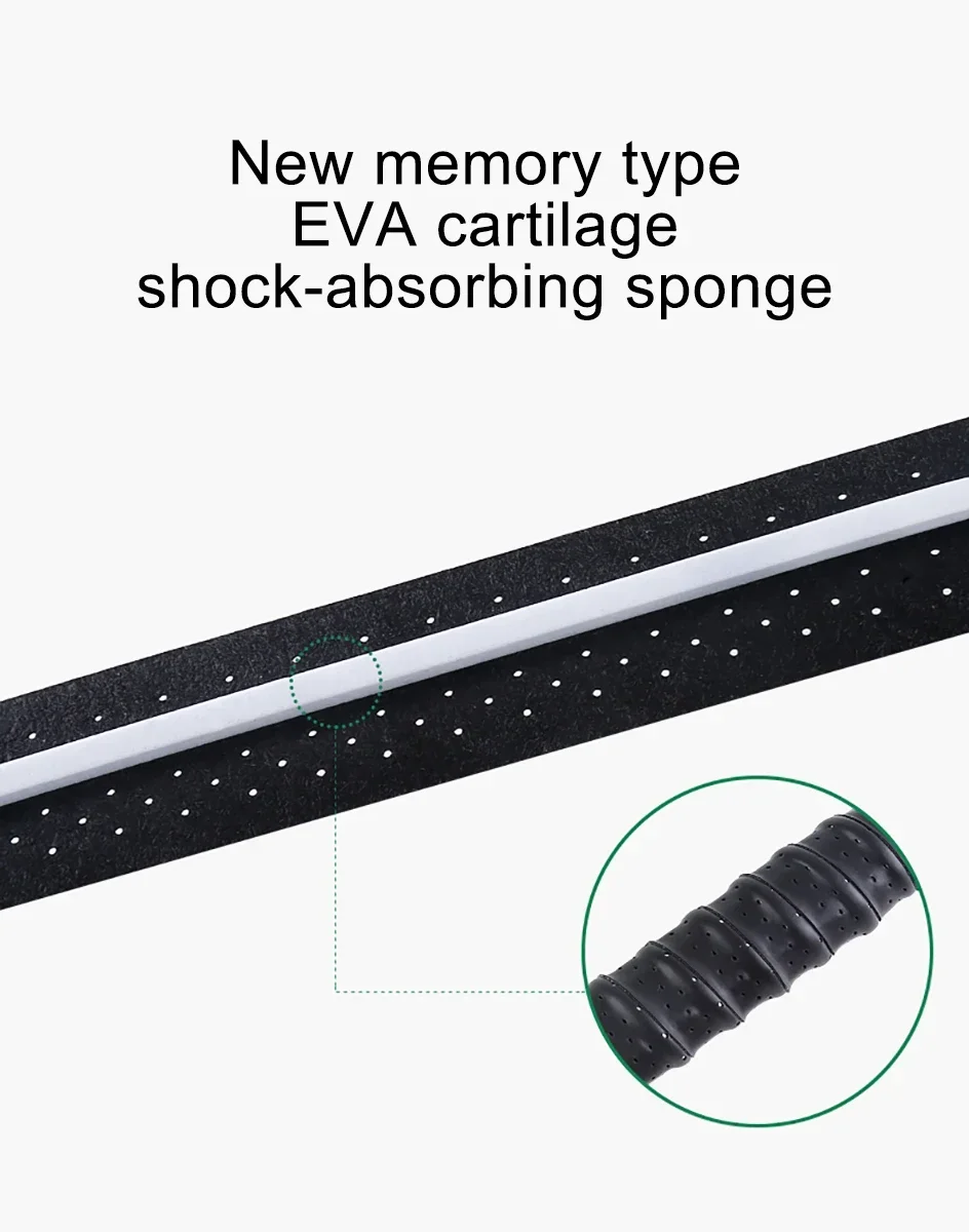 Nahaufnahme, die die matte Textur und Dicke des rutschfesten PU-Schlägergriffs zeigt.