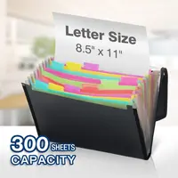 File Folders 13 Pockets, Expanding File Folders Organizer, Expandable Binder Document Organizer File Folder with Dividers Tabs 3