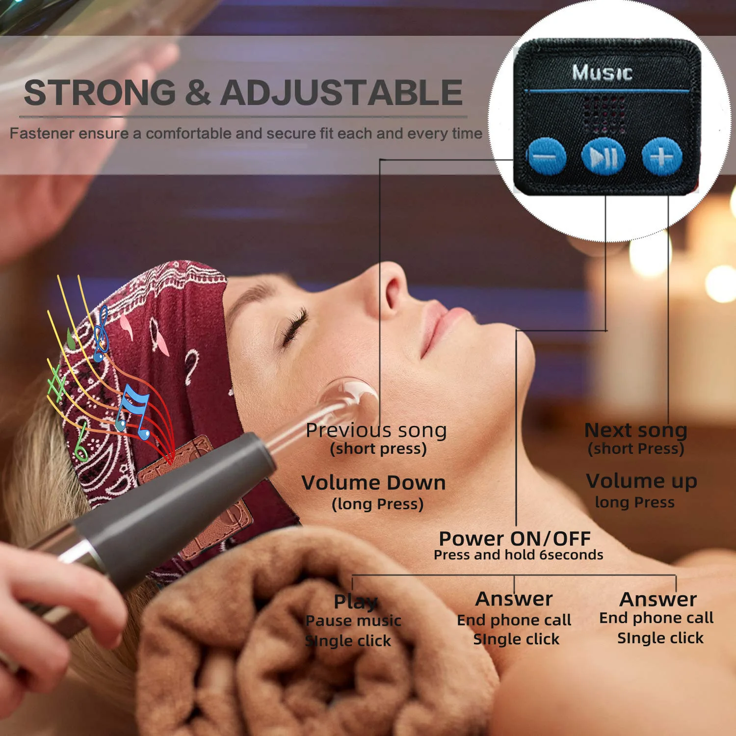 Casque de sommeil sans fil Bluetooth pour le sommeil et le sport