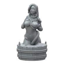 

70mm Resin Model Kits Girl and Snake Bust Unpainted No Color RW-625