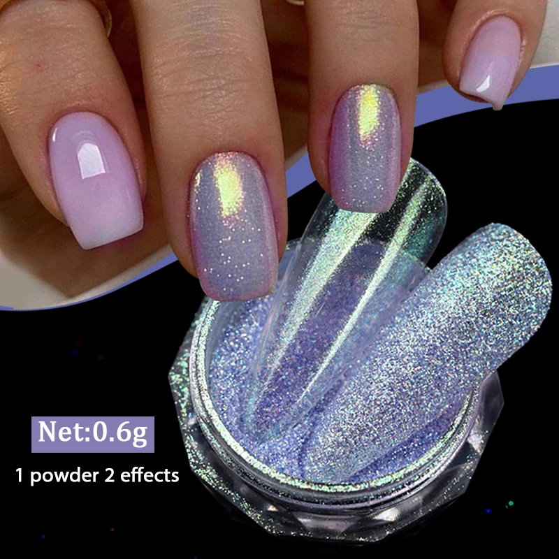 Aurora Nail Glitter Powder Shinning Pigment Purple Blue Pearl Nail Dust DIY Accessories Manicure Sugar Effect Decorations