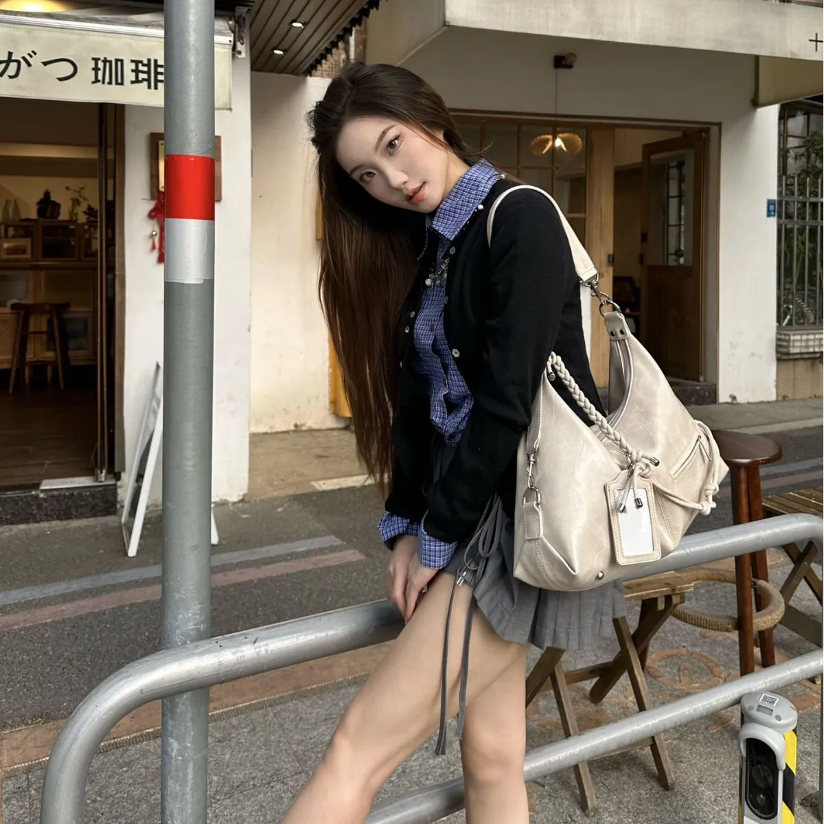 Strappy Punk Style Motorcycle Underarm Bag for Women Messenger bag large capacity Soft PU leather female shoulder bag handbag