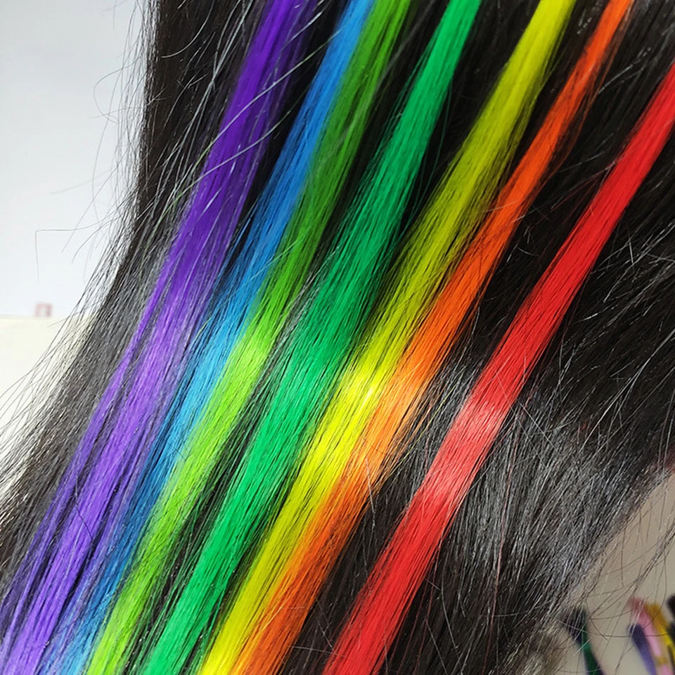 Synthetic Colored I Tip Feather Hair Extensions
