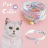 Adjustable Beauty Cat Pet Collar Fashon Fresh Dog Necklace Cute Kitten Puppy Heart Star Printed Pendant Cat Accessories Supplies 2