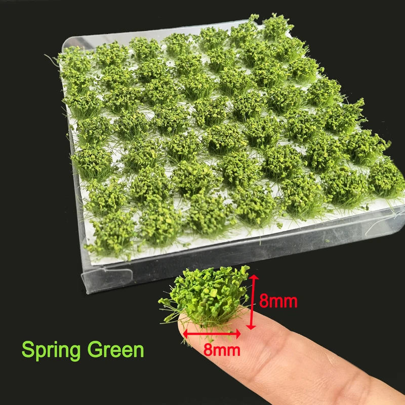 8mm Flower Cluster Model Grass Tuft 49pcs/box Landscape Garden Decor Static Grass Scenery Model 15colors