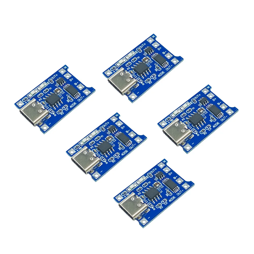 

Type-c/Micro/Mini USB 5V 1A 18650 TP4056 Lithium Battery Charger Module Charging Board With Protection Dual Functions 1A Li-ion