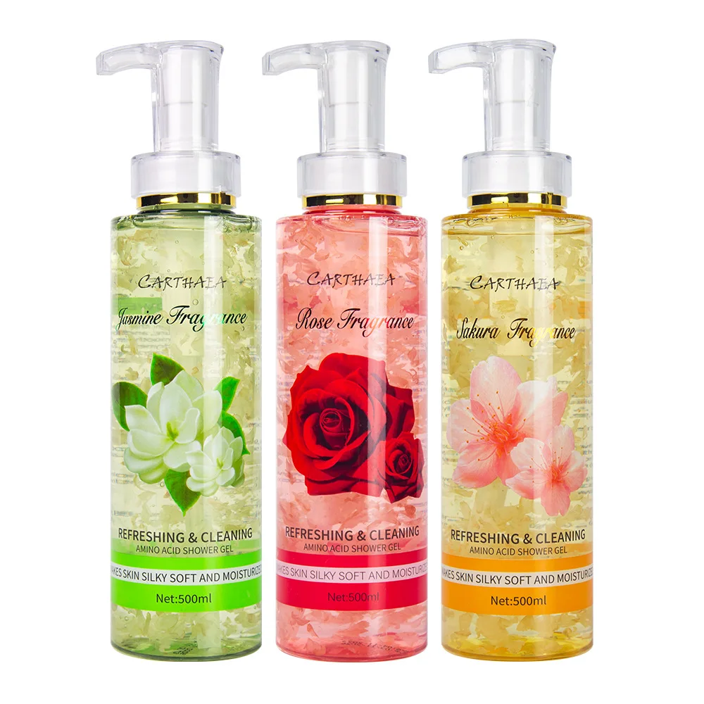 Long-lasting fragrance deeply nourishing cleansing moisturizing soothing skin oil-controlling amino acids rose petal shower gel
