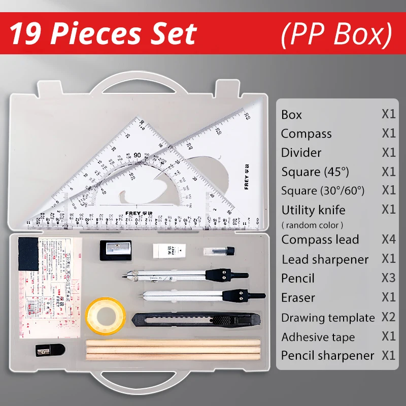 19Pcs PP Box