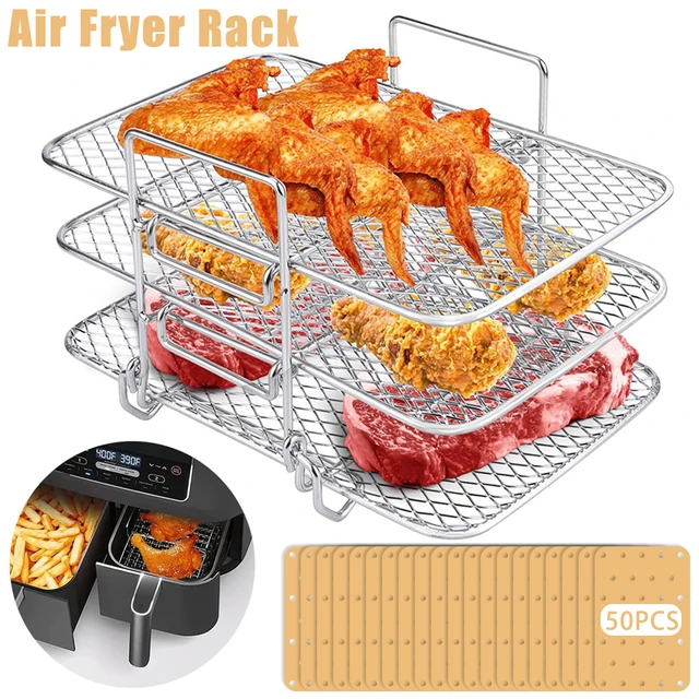 Stainless Steel Air Fryer Rack For Ninja Food Air Fryer Easy Clean Dz201/ dz401 - Party & Holiday Diy Decorations - AliExpress
