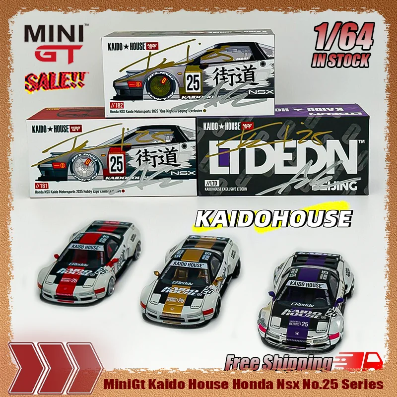 New Mini Gt Kaido House 1:64 Honda Nsx No.25 Hec Version Open-Lid