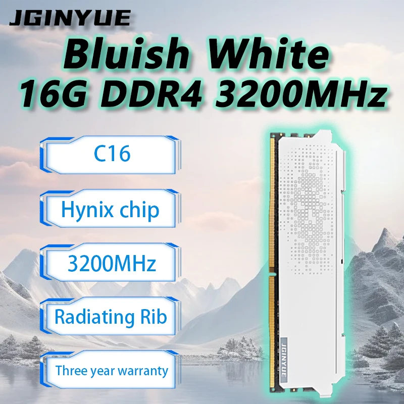 DDR4 RAM 16GB/32GB (8/16GB*2) JGINYUE 3200MHz EXPO/XMP Hynix chip
