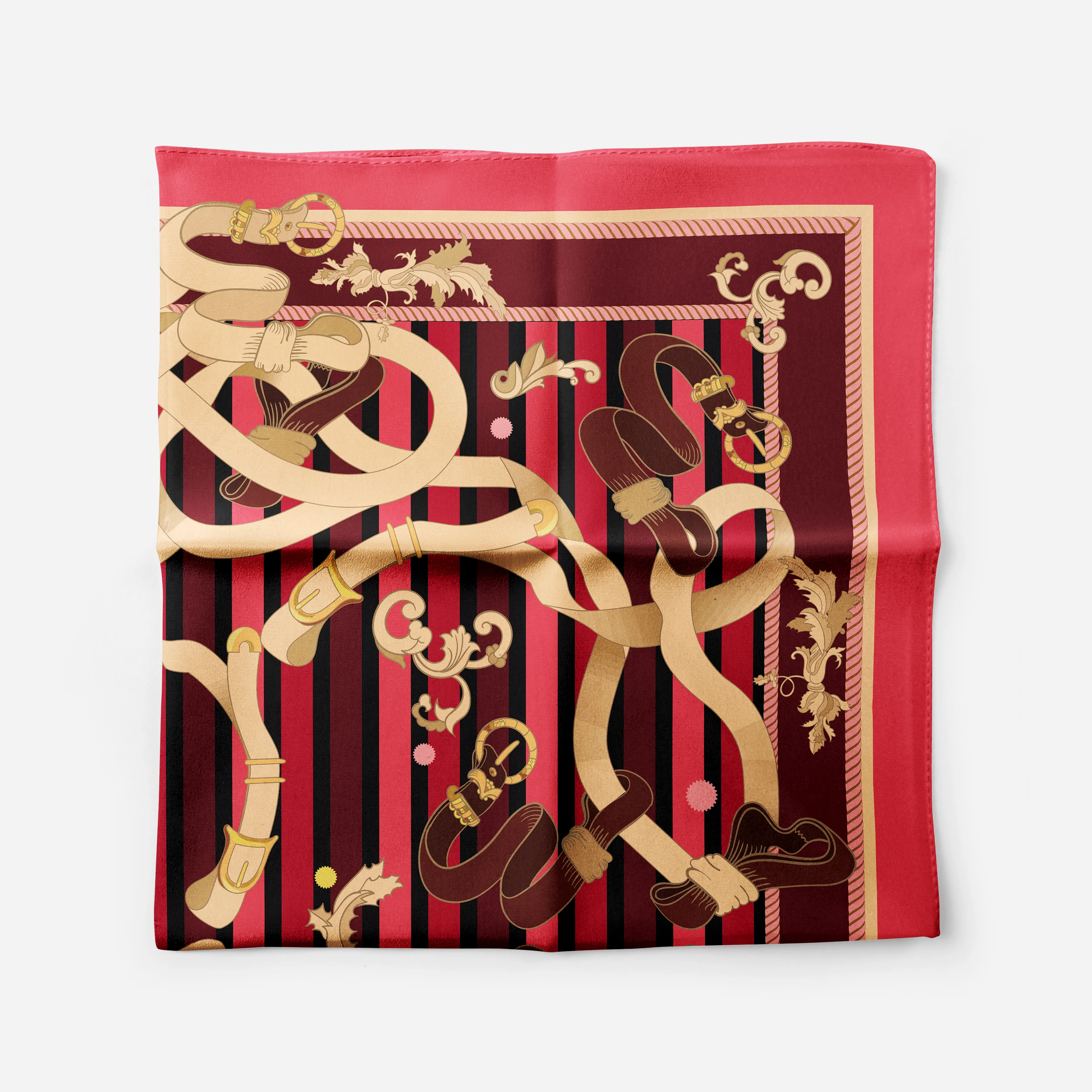 2025 Fashion Silk Satin Hair Scarf Women Handkerchief Printed Female Square Head Bandana Small Neck Muffler Hijab Lady Girl 5