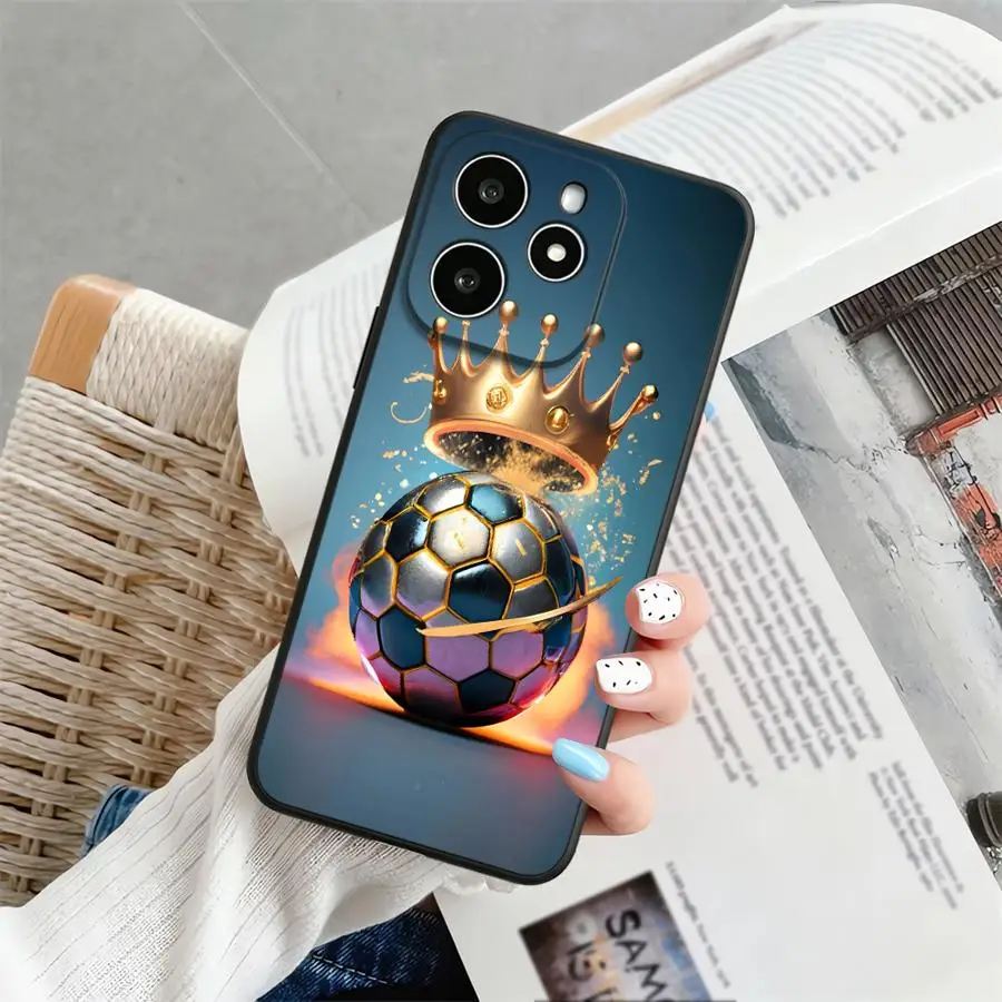 Black Cartoon Football Soft Phone Cover Case