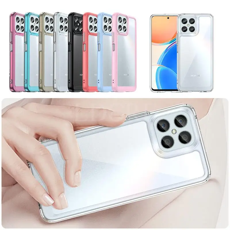 Custodia Honor X8 Silicone Nera in Cover per Cellulari