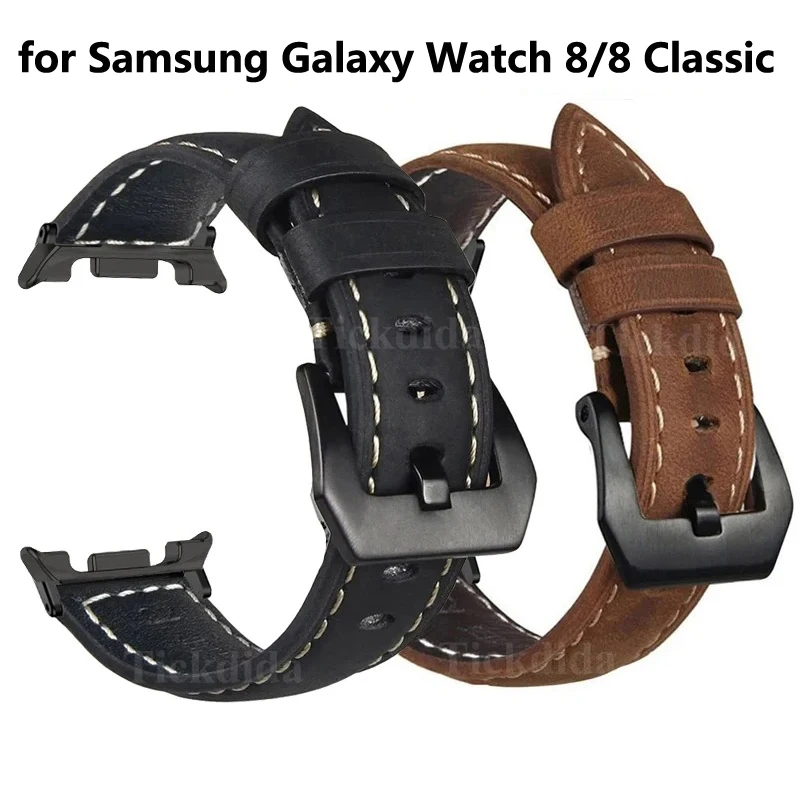 Premium Vintage Frosted Genuine Leather Watch Strap