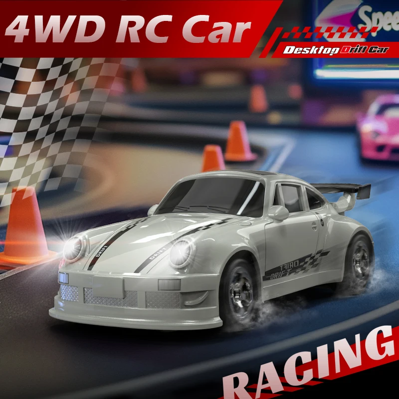 KF20 desktop remote drift car 1:64 4WD high-low speed mode 2.4G full-scale mini desktop RC electric toy racing children's gift 3