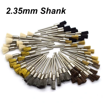 연마 휠 강모 스틸 황동 와이어 펜 모양 브러시, 보석 연마 브러시, 드레멜 액세서리, 회전 도구, 10 개